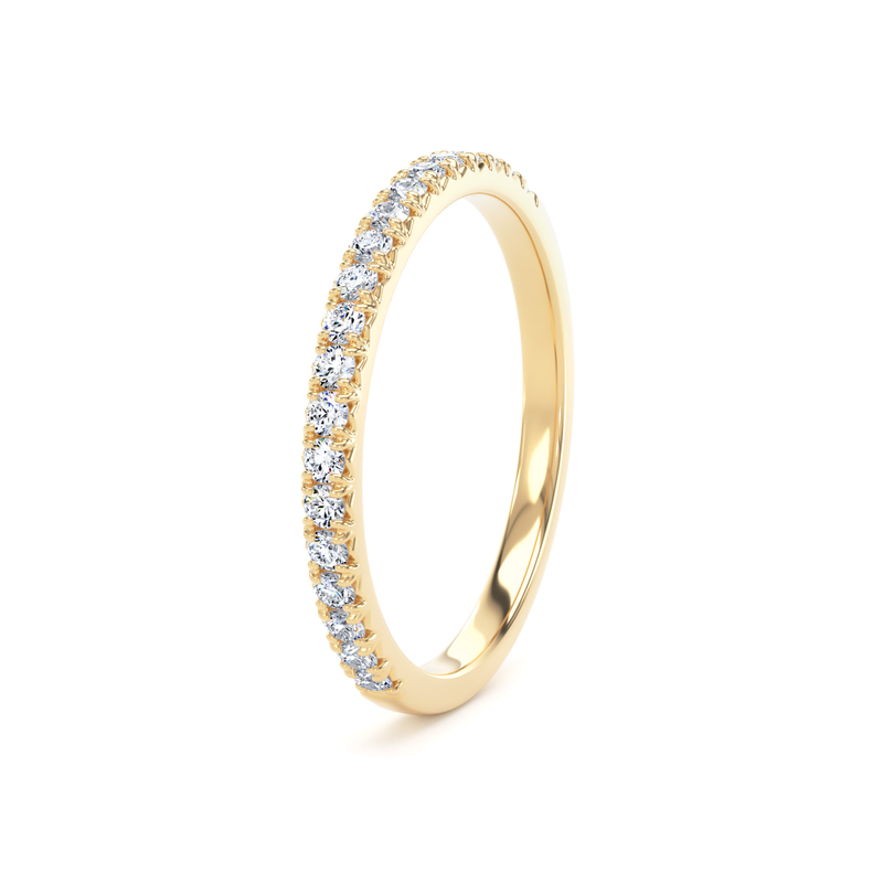 Diamond Set Round Brilliant Cut, French Pave / Fish Tail Image