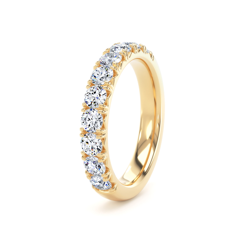 Diamond Set Round Brilliant Cut, French Pave / Fish Tail Image