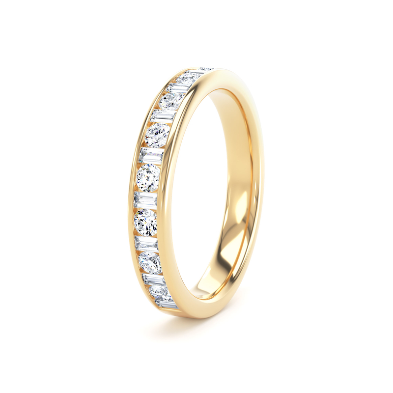 Diamond Set Round Brilliant & Baguette, Channel Set Image