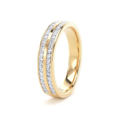 Diamond Set Princess Cut, Double Row Channel Image