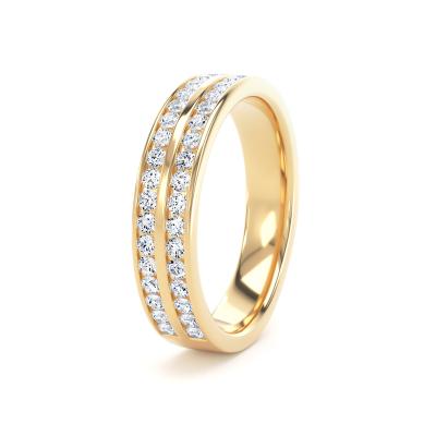 Diamond Set Round Brilliant Cut, Double Row Channel Image