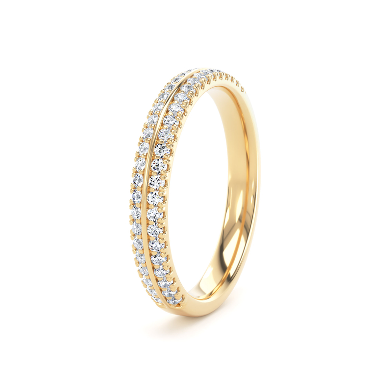 Diamond Set Round Brilliant Cut, Knife Edge Image