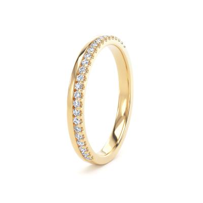 Diamond Set Round Brilliant Cut, Offset Claw Image
