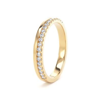 Diamond Set Round Brilliant Cut, Offset Claw Image