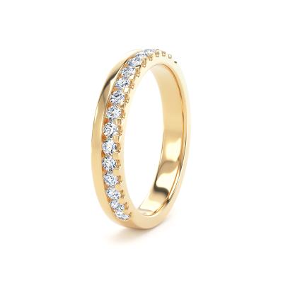 Diamond Set Round Brilliant Cut, Offset Claw Image