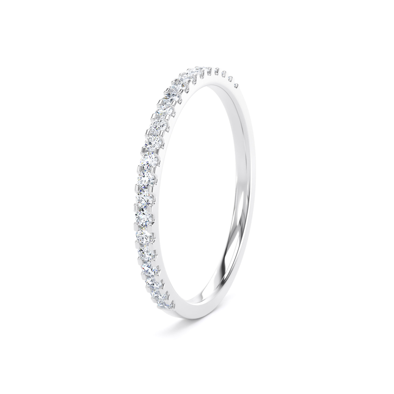Diamond Set Round Brilliant Cut, Mini Claw Image