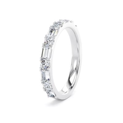 Diamond Set Round Brilliant & Baguette, Castle & Claw Image