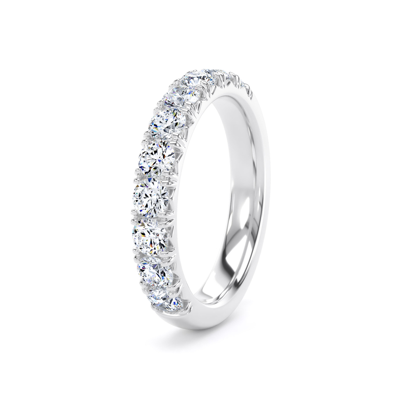 Diamond Set Round Brilliant Cut, French Pave / Fish Tail Image