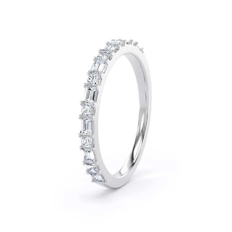 Diamond Set Princess Cut & Baguette, Castle & Claw Image