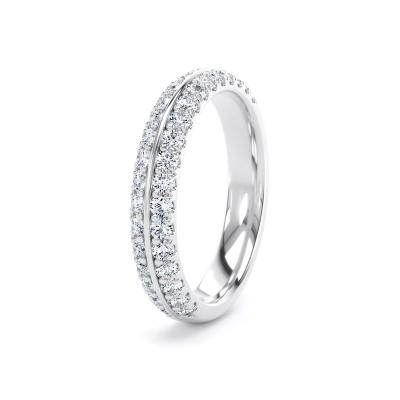Diamond Set Round Brilliant Cut, Knife Edge Image