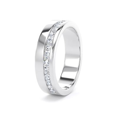 Diamond Set Round Brilliant Cut, Offset Channel Image
