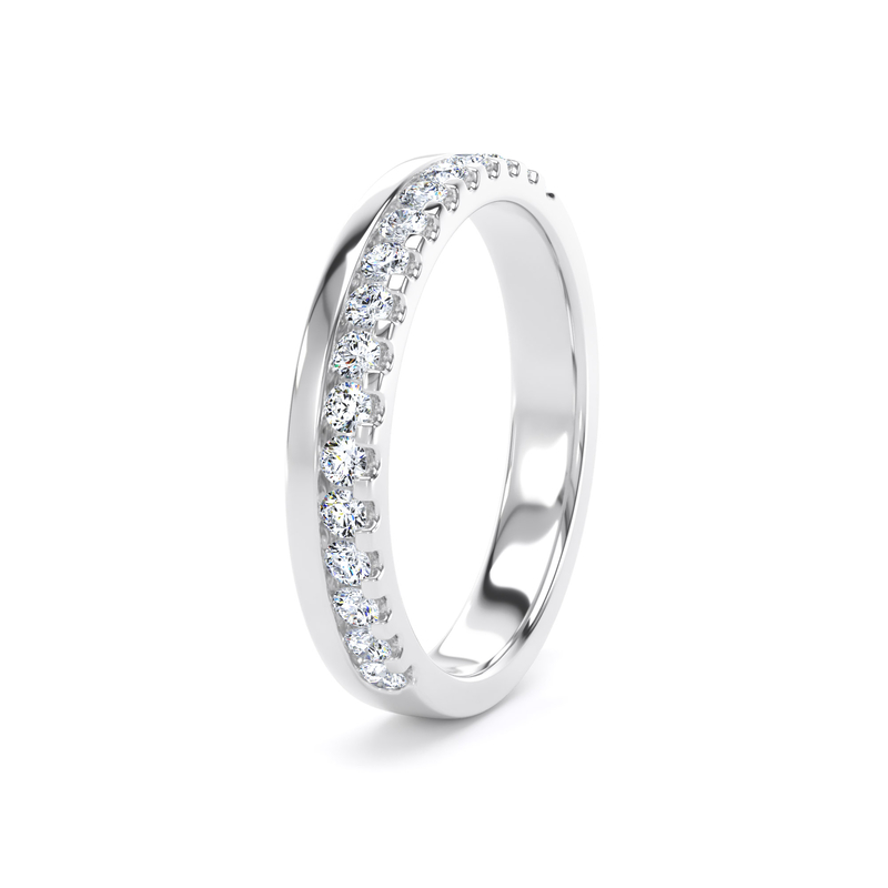 Diamond Set Round Brilliant Cut, Offset Claw Image
