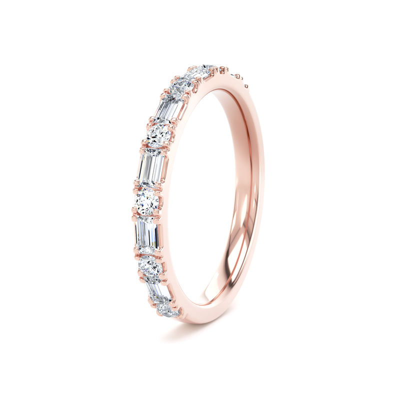 Diamond Set Round Brilliant & Baguette, Castle & Claw Image