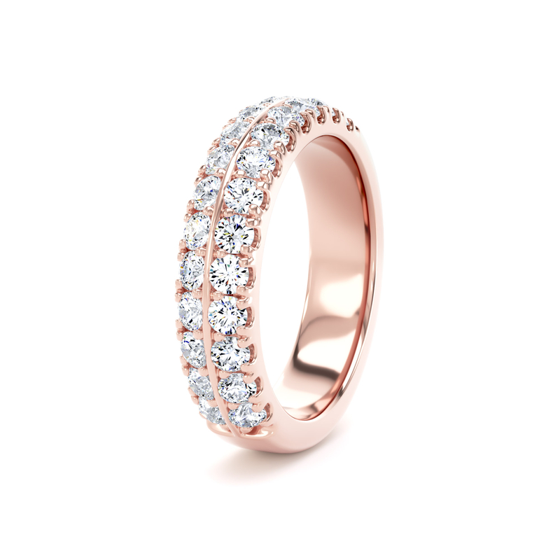 Diamond Set Round Brilliant Cut, Knife Edge Image