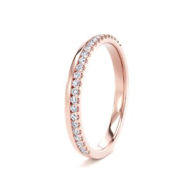 Diamond Set Round Brilliant Cut, Offset Claw Image