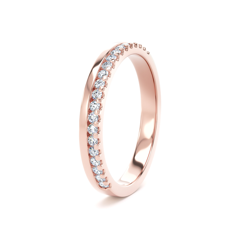 Diamond Set Round Brilliant Cut, Offset Claw Image