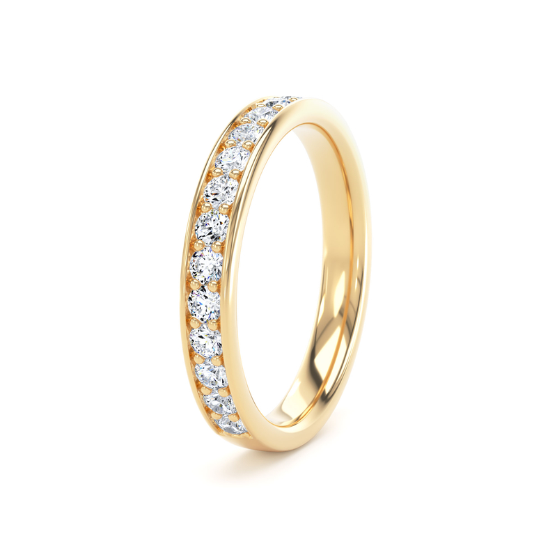 Diamond Set Round Brilliant Cut, Grain Channel Image