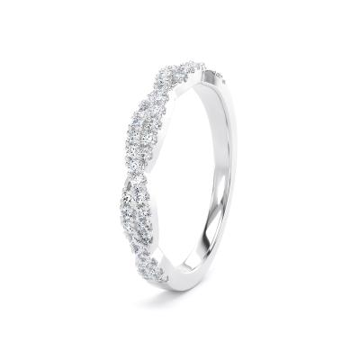 Diamond Set Round Brilliant Cut, Twist Claw Image