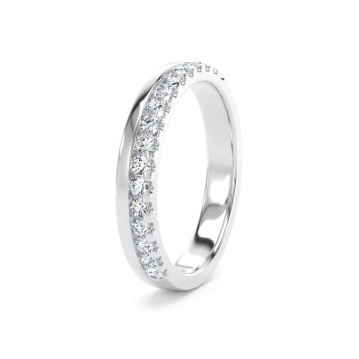 Diamond Set Round Brilliant Cut, Offset Claw Image
