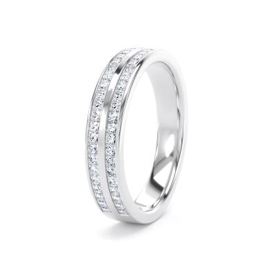 Diamond Set Princess Cut, Double Row Channel Image