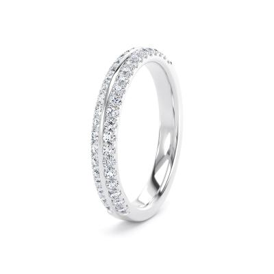 Diamond Set Round Brilliant Cut, Knife Edge Image