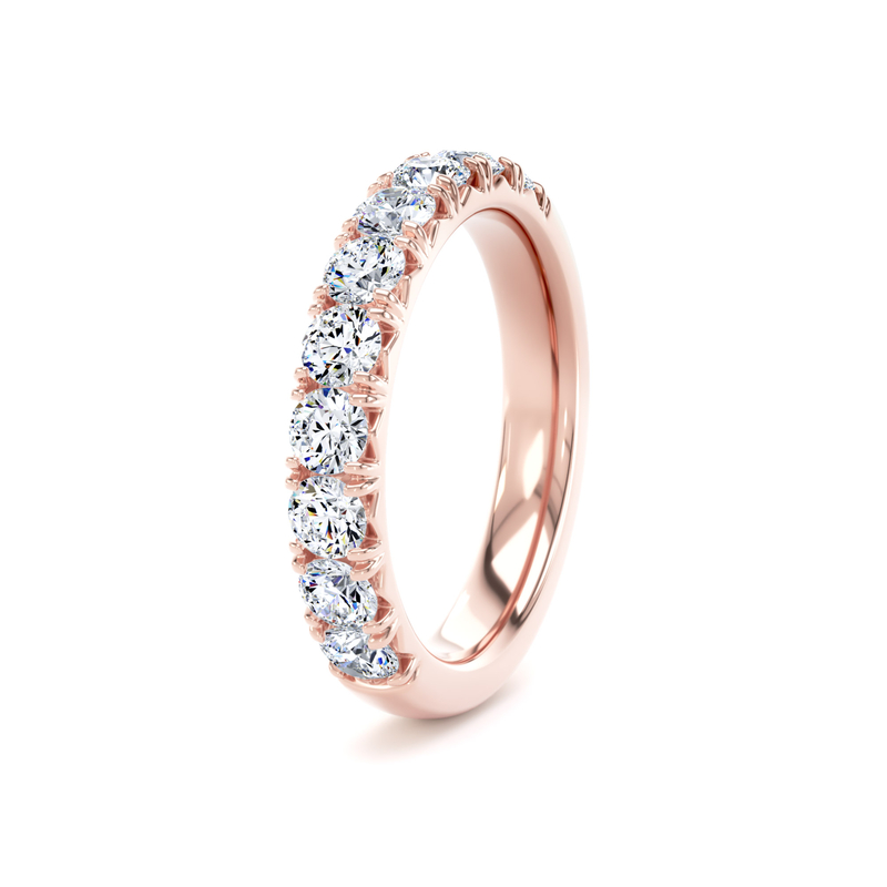 Diamond Set Round Brilliant Cut, French Pave / Fish Tail Image