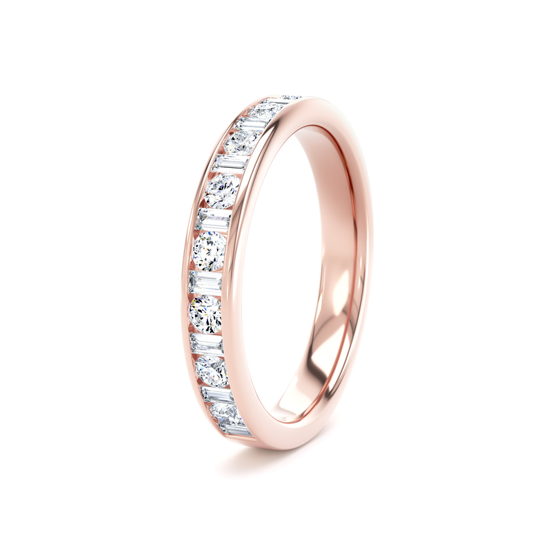 Diamond Set Round Brilliant & Baguette, Channel Set Image