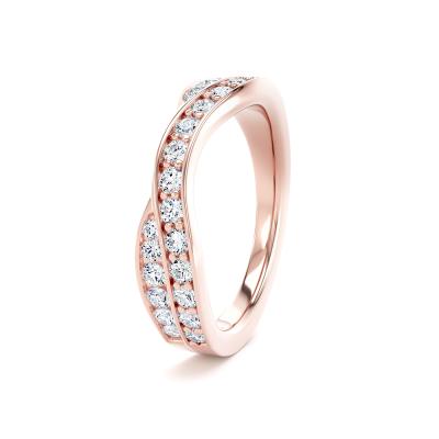 Diamond Set Round Brilliant Cut, Entwined Double Row Image