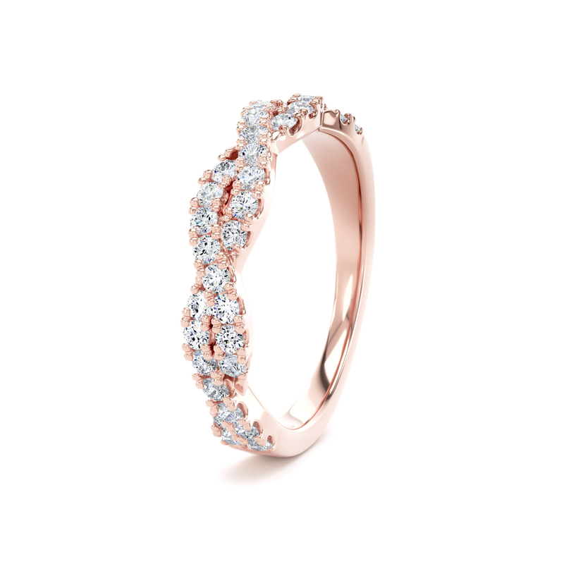 Diamond Set Round Brilliant Cut, Twist Claw Image