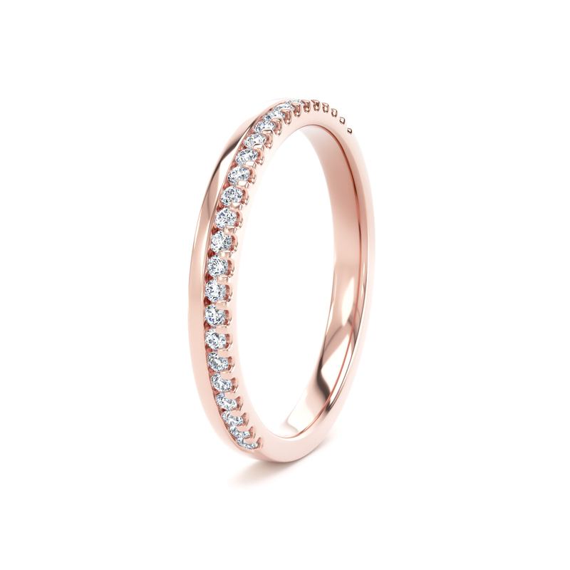 Diamond Set Round Brilliant Cut, Offset Claw Image