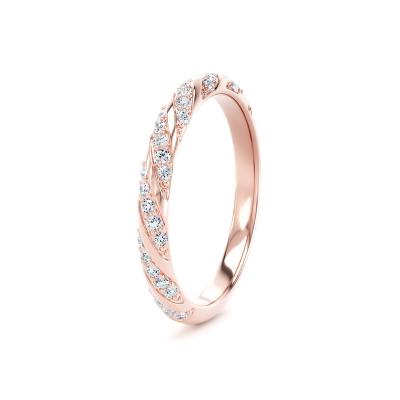 Diamond Set Round Brilliant Cut, Rope Twist Image