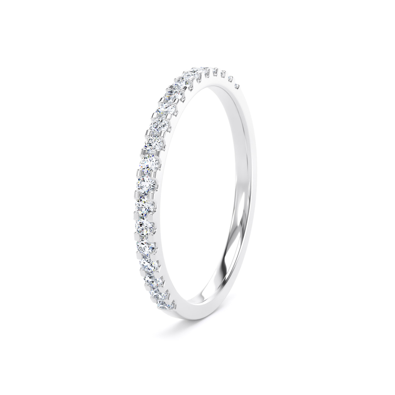 Diamond Set Round Brilliant Cut, Mini Claw Image