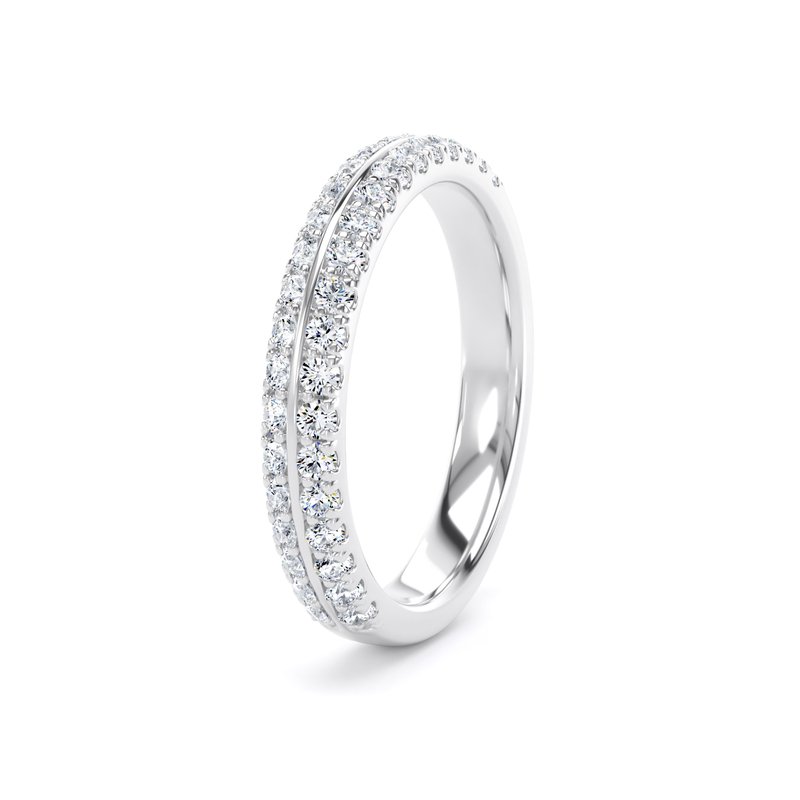 Diamond Set Round Brilliant Cut, Knife Edge Image