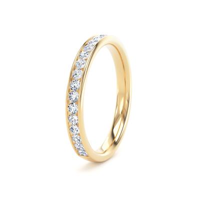 Image of Yellow Gold Lab Grown Diamond Bands 