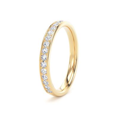Image of Yellow Gold Lab Grown Diamond Bands 