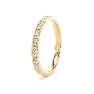 Image of Yellow Gold Lab Grown Diamond Bands 