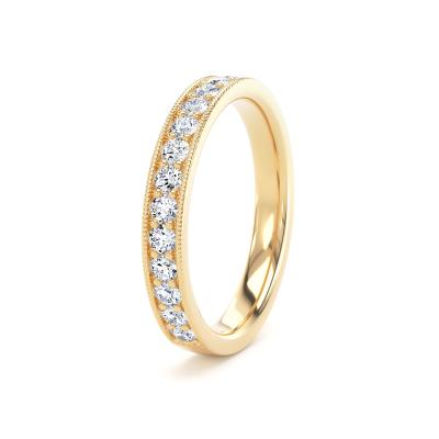 Image of Yellow Gold Lab Grown Diamond Bands 