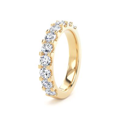 Image of Yellow Gold Lab Grown Diamond Bands 