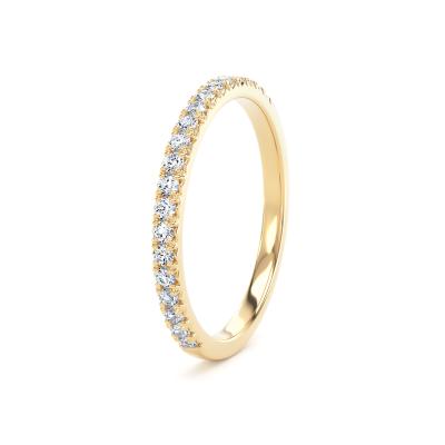Image of Yellow Gold Lab Grown Diamond Bands 