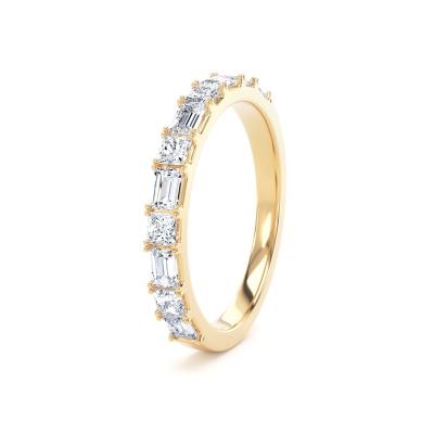 Image of Yellow Gold Lab Grown Diamond Bands 