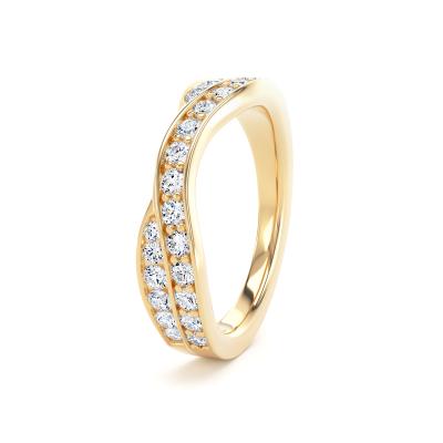 Image of Yellow Gold Lab Grown Diamond Bands 