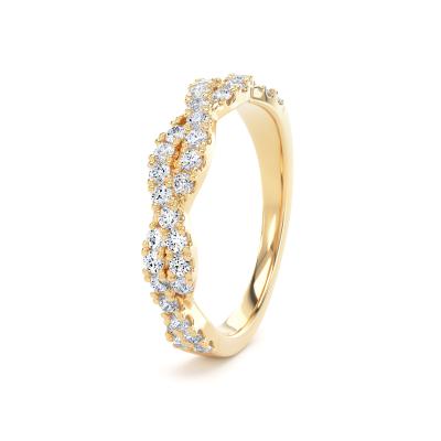 Image of Yellow Gold Lab Grown Diamond Bands 
