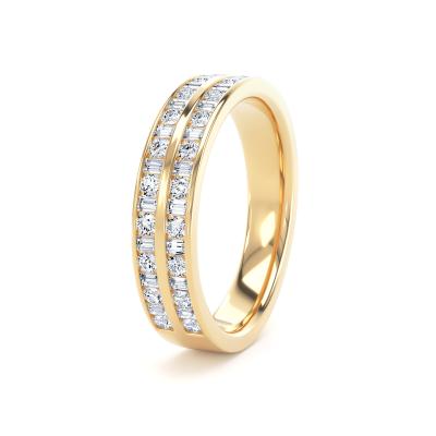 Image of Yellow Gold Lab Grown Diamond Bands 