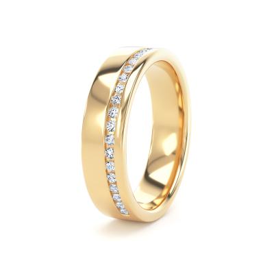 Image of Yellow Gold Lab Grown Diamond Bands 