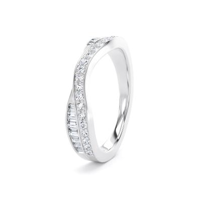 Image of White Gold Lab Grown Diamond Bands 