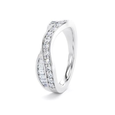 Image of White Gold Lab Grown Diamond Bands 