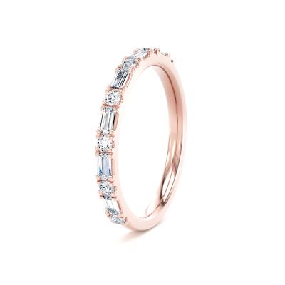 Image of Rose Gold Lab Grown Diamond Bands 