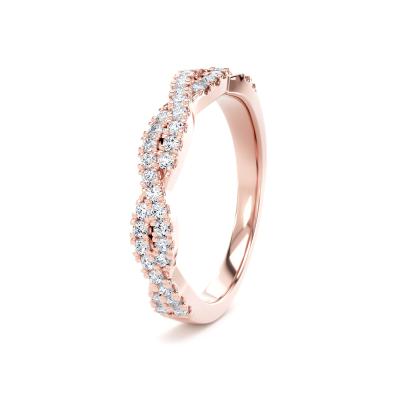 Image of Rose Gold Lab Grown Diamond Bands 