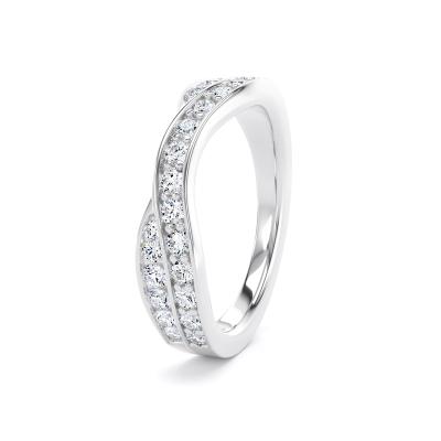 Image of Platinum Lab Grown Diamond Bands 