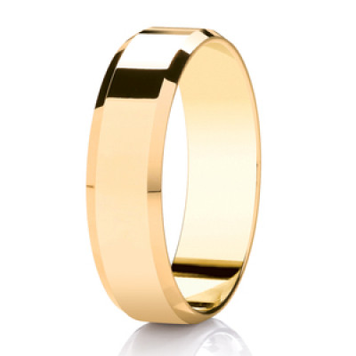 Image of Yellow Gold Diamond Cut Flat Court